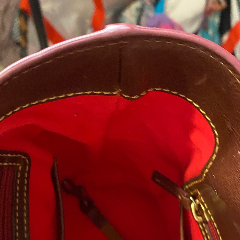 Dooney & Bourke Brown Leather Tote - Picture 10 of 11